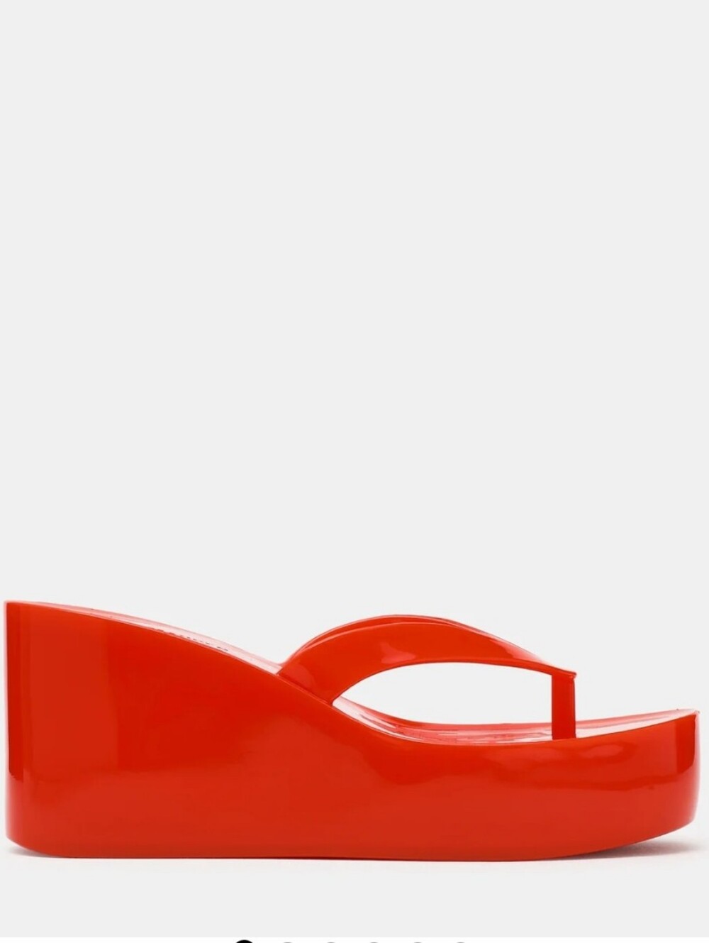 Steve Madden Jella Red Platform Wedge Flip-Flop Sz 8